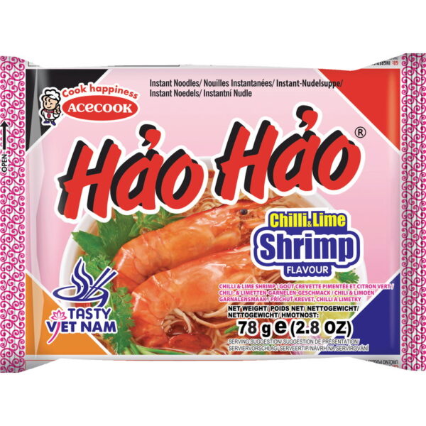 ACECOOK Hao Hao Instant Noodles Hot Sour Shrimp 77g