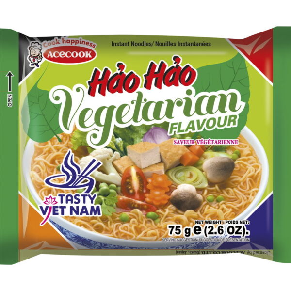 ACECOOK Hao Hao Instant Noodles Vegetarian 75g