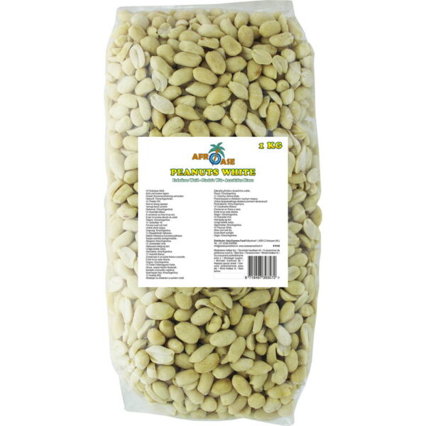 AFROASE Peeled White Peanuts 1kg