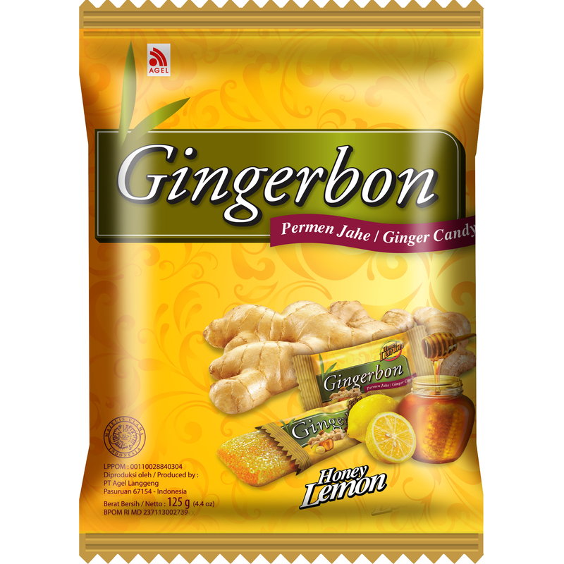 AGEL Gingerbon Honey Lemon Candy 125g
