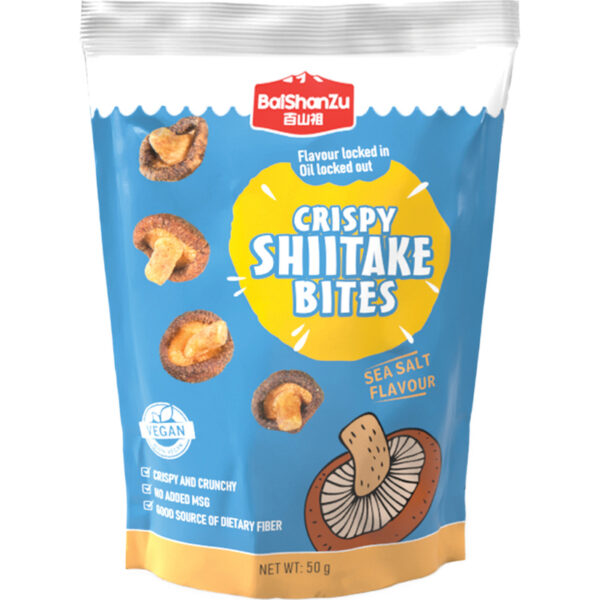 BAI SHAN ZU Crispy Shiitake Bites Sea Salt Flavour 50g