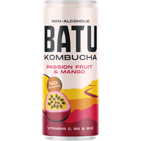 BATU Kombucha Passion Fruit & Mango 250ml