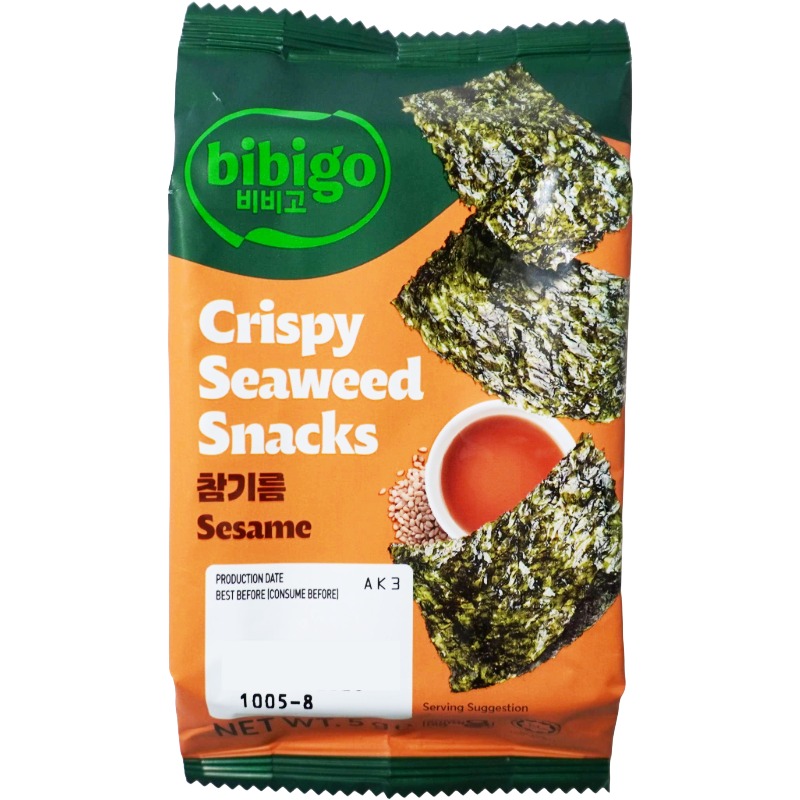 BIBIGO Crispy Seaweed Snacks Sesame Flavour 5g
