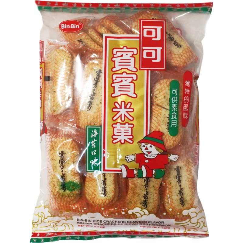 BIN BIN Japanese Cracker Seaweed Flavour 150g