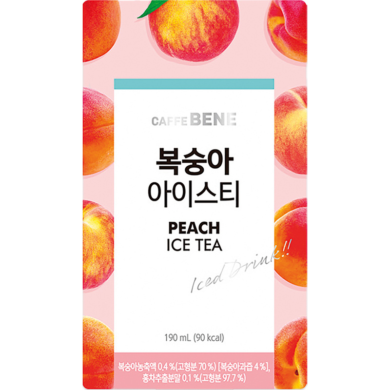 CAFFE BENE Peach Ice Tea Drink 190ml