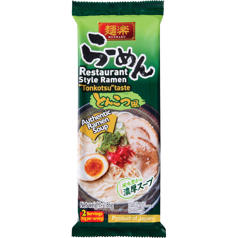HIKARI MISO Menraku Instant Restaurant Style Ramen Tonkotsu 186g