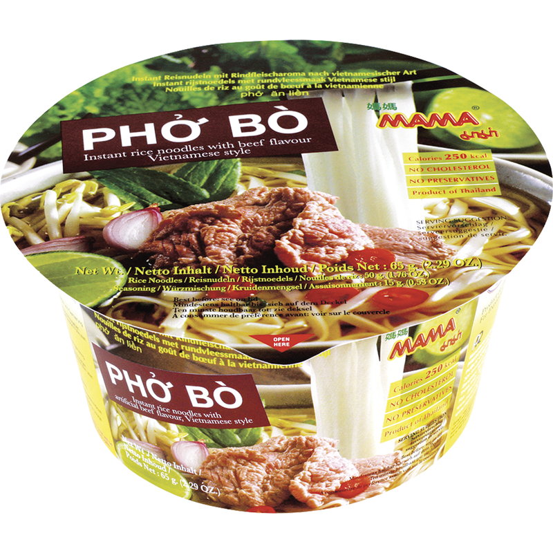 MAMA Instant Rice Noodles Bowl Beef 65g