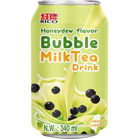 RICO Bubble Milk Tea Drink Honeydew Melon 340ml