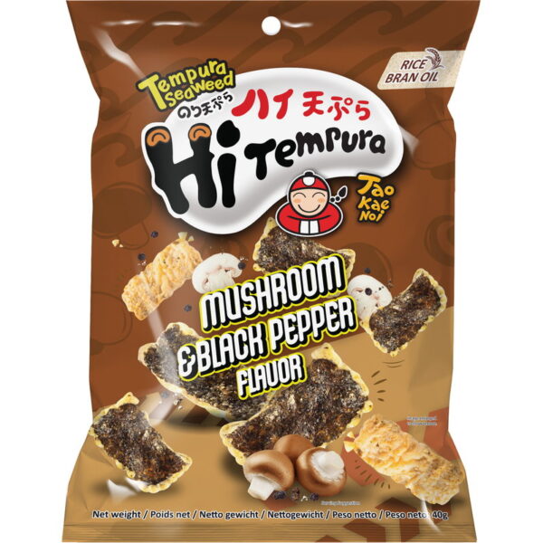 TAO KAE NOI Hi Tempura Seaweed Mushroom & Black Pepper 40g