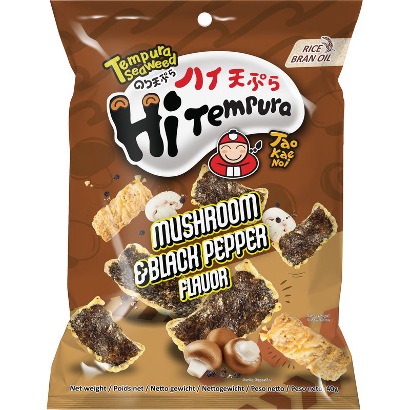 TAO KAE NOI Hi Tempura Seaweed Mushroom & Black Pepper 40g
