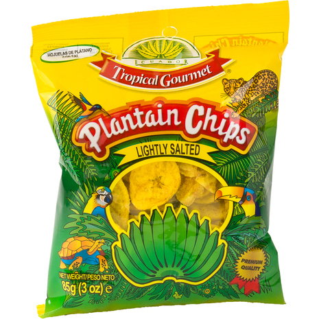 TROPICAL GOURMET Banana Chips Lightly Salty Flavor 85g